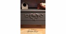 Konsolbord / gangmøbel i svart og gull thumbnail